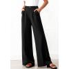 image:imageBTFBM Wide Leg Pants Woman 2026 High Waisted Button Business Casual Dressy Trousers Office Work Palazzo Pants PocketsBlack