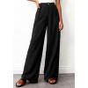 image:imageBTFBM Wide Leg Pants Woman 2026 High Waisted Button Business Casual Dressy Trousers Office Work Palazzo Pants PocketsBlack