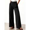 image:imageBTFBM Wide Leg Pants Woman 2026 High Waisted Button Business Casual Dressy Trousers Office Work Palazzo Pants PocketsBlack