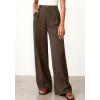 image:imageBTFBM Wide Leg Pants Woman 2026 High Waisted Button Business Casual Dressy Trousers Office Work Palazzo Pants PocketsBrown