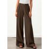 image:imageBTFBM Wide Leg Pants Woman 2026 High Waisted Button Business Casual Dressy Trousers Office Work Palazzo Pants PocketsBrown