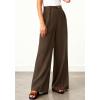 image:imageBTFBM Wide Leg Pants Woman 2026 High Waisted Button Business Casual Dressy Trousers Office Work Palazzo Pants PocketsBrown