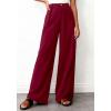 image:imageBTFBM Wide Leg Pants Woman 2026 High Waisted Button Business Casual Dressy Trousers Office Work Palazzo Pants PocketsBurgundy