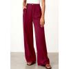 image:imageBTFBM Wide Leg Pants Woman 2026 High Waisted Button Business Casual Dressy Trousers Office Work Palazzo Pants PocketsBurgundy