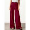 image:imageBTFBM Wide Leg Pants Woman 2026 High Waisted Button Business Casual Dressy Trousers Office Work Palazzo Pants PocketsBurgundy