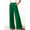 image:imageBTFBM Wide Leg Pants Woman 2026 High Waisted Button Business Casual Dressy Trousers Office Work Palazzo Pants PocketsGreen