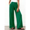 image:imageBTFBM Wide Leg Pants Woman 2026 High Waisted Button Business Casual Dressy Trousers Office Work Palazzo Pants PocketsGreen
