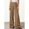 image:imageBTFBM Wide Leg Pants Woman 2026 High Waisted Button Business Casual Dressy Trousers Office Work Palazzo Pants PocketsKhaki