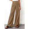 image:imageBTFBM Wide Leg Pants Woman 2026 High Waisted Button Business Casual Dressy Trousers Office Work Palazzo Pants PocketsKhaki