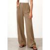 image:imageBTFBM Wide Leg Pants Woman 2026 High Waisted Button Business Casual Dressy Trousers Office Work Palazzo Pants PocketsKhaki