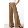 image:imageBTFBM Wide Leg Pants Woman 2026 High Waisted Button Business Casual Dressy Trousers Office Work Palazzo Pants PocketsKhaki
