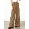 image:imageBTFBM Wide Leg Pants Woman 2026 High Waisted Button Business Casual Dressy Trousers Office Work Palazzo Pants PocketsKhaki