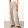 image:imageBTFBM Wide Leg Pants Woman 2026 High Waisted Button Business Casual Dressy Trousers Office Work Palazzo Pants PocketsLight Khaki