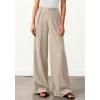 image:imageBTFBM Wide Leg Pants Woman 2026 High Waisted Button Business Casual Dressy Trousers Office Work Palazzo Pants PocketsLight Khaki