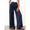 image:imageBTFBM Wide Leg Pants Woman 2026 High Waisted Button Business Casual Dressy Trousers Office Work Palazzo Pants PocketsNavy