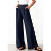image:imageBTFBM Wide Leg Pants Woman 2026 High Waisted Button Business Casual Dressy Trousers Office Work Palazzo Pants PocketsNavy