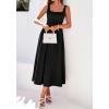 image:imageBTFBM Elegant Cocktail Dresses for Women 2026 Summer Square Neck Sleeveless A Line Formal Wedding Guest Party Maxi DressBlack