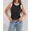 image:imageBTFBM High Neck Tank Top for Women Sleeveless Ribbed Y2k Clothes Basic Shirts Going Out Outfits Spring Summer Tops 2026Black