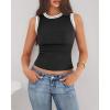 image:imageBTFBM High Neck Tank Top for Women Sleeveless Ribbed Y2k Clothes Basic Shirts Going Out Outfits Spring Summer Tops 2026Black