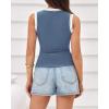 image:imageBTFBM High Neck Tank Top for Women Sleeveless Ribbed Y2k Clothes Basic Shirts Going Out Outfits Spring Summer Tops 2026Dusty Blue