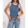 image:imageBTFBM High Neck Tank Top for Women Sleeveless Ribbed Y2k Clothes Basic Shirts Going Out Outfits Spring Summer Tops 2026Dusty Blue