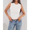 image:imageBTFBM High Neck Tank Top for Women Sleeveless Ribbed Y2k Clothes Basic Shirts Going Out Outfits Spring Summer Tops 2026White