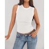 image:imageBTFBM High Neck Tank Top for Women Sleeveless Ribbed Y2k Clothes Basic Shirts Going Out Outfits Spring Summer Tops 2026White