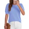 image:imageBTFBM Short Sleeve Sweater for Women 2026 Spring Summer Knit Basic Tops Lightweight Business Casual Vacation OutfitsLight Blue