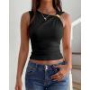 image:imageBTFBM Summer Going Out Tops for Women 2026 Asymmetrical Sleeveless Ruched Y2k Top Date Night Outfits Fashion ClothingBlack