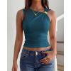 image:imageBTFBM Summer Going Out Tops for Women 2026 Asymmetrical Sleeveless Ruched Y2k Top Date Night Outfits Fashion ClothingDark Blue