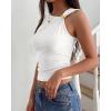 image:imageBTFBM Summer Going Out Tops for Women 2026 Asymmetrical Sleeveless Ruched Y2k Top Date Night Outfits Fashion ClothingWhite
