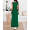 image:imageBTFBM Summer Maxi Dresses for Women 2026 Spring Sleeveless Casual Ruched High Waisted Long Sundress Flowy Beach DressGreen