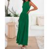 image:imageBTFBM Summer Maxi Dresses for Women 2026 Spring Sleeveless Casual Ruched High Waisted Long Sundress Flowy Beach DressGreen