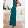 image:imageBTFBM Summer Maxi Dresses for Women 2026 Spring Sleeveless Casual Ruched High Waisted Long Sundress Flowy Beach DressLake Blue