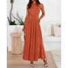 image:imageBTFBM Summer Maxi Dresses for Women 2026 Spring Sleeveless Casual Ruched High Waisted Long Sundress Flowy Beach DressOrange