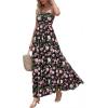 image:imageBTFBM Summer Maxi Dresses for Women 2026 Strapless Tube Top Floral Spring Wedding Guest Dress Beach Vacation OutfitsBlack Pink Flower