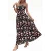 image:imageBTFBM Summer Maxi Dresses for Women 2026 Strapless Tube Top Floral Spring Wedding Guest Dress Beach Vacation OutfitsBlack Pink Flower