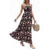 image:imageBTFBM Summer Maxi Dresses for Women 2026 Strapless Tube Top Floral Spring Wedding Guest Dress Beach Vacation OutfitsBlack Pink Flower