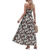 image:imageBTFBM Summer Maxi Dresses for Women 2026 Strapless Tube Top Floral Spring Wedding Guest Dress Beach Vacation OutfitsCoffee Blue Flower