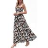 image:imageBTFBM Summer Maxi Dresses for Women 2026 Strapless Tube Top Floral Spring Wedding Guest Dress Beach Vacation OutfitsCoffee Blue Flower
