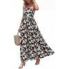 image:imageBTFBM Summer Maxi Dresses for Women 2026 Strapless Tube Top Floral Spring Wedding Guest Dress Beach Vacation OutfitsCoffee Blue Flower