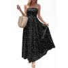 image:imageBTFBM Summer Maxi Dresses for Women 2026 Strapless Tube Top Floral Spring Wedding Guest Dress Beach Vacation OutfitsDot Black White
