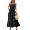 image:imageBTFBM Summer Maxi Dresses for Women 2026 Strapless Tube Top Floral Spring Wedding Guest Dress Beach Vacation OutfitsDot Black White