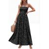 image:imageBTFBM Summer Maxi Dresses for Women 2026 Strapless Tube Top Floral Spring Wedding Guest Dress Beach Vacation OutfitsDot Black White