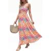 image:imageBTFBM Summer Maxi Dresses for Women 2026 Strapless Tube Top Floral Spring Wedding Guest Dress Beach Vacation OutfitsFloral White