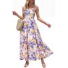 image:imageBTFBM Summer Maxi Dresses for Women 2026 Strapless Tube Top Floral Spring Wedding Guest Dress Beach Vacation OutfitsLight Purple Flower