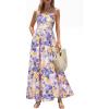 image:imageBTFBM Summer Maxi Dresses for Women 2026 Strapless Tube Top Floral Spring Wedding Guest Dress Beach Vacation OutfitsLight Purple Flower