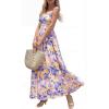 image:imageBTFBM Summer Maxi Dresses for Women 2026 Strapless Tube Top Floral Spring Wedding Guest Dress Beach Vacation OutfitsLight Purple Flower