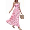image:imageBTFBM Summer Maxi Dresses for Women 2026 Strapless Tube Top Floral Spring Wedding Guest Dress Beach Vacation OutfitsPink Flower