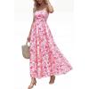 image:imageBTFBM Summer Maxi Dresses for Women 2026 Strapless Tube Top Floral Spring Wedding Guest Dress Beach Vacation OutfitsPink Flower